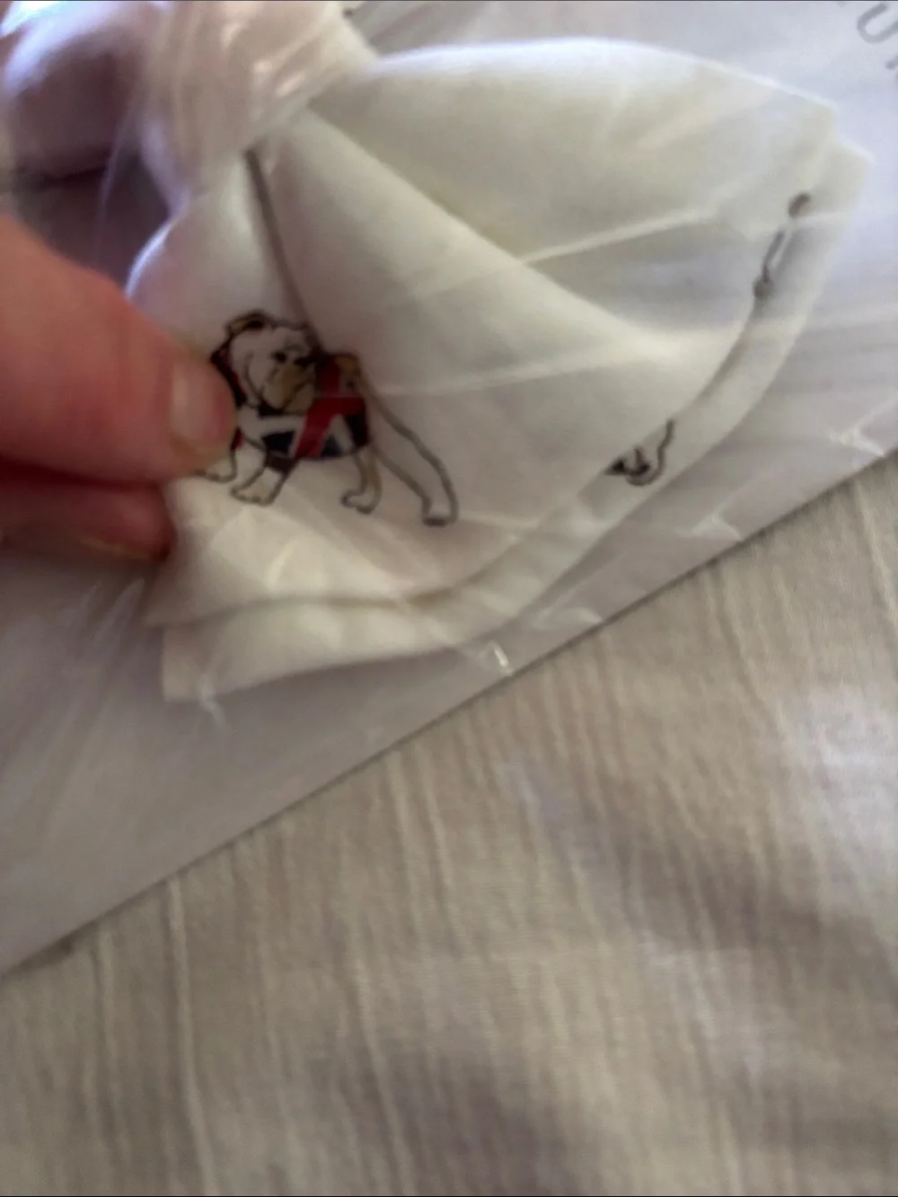 Petite Plume British Bulldogs Medium Bow Hair Clip NWT